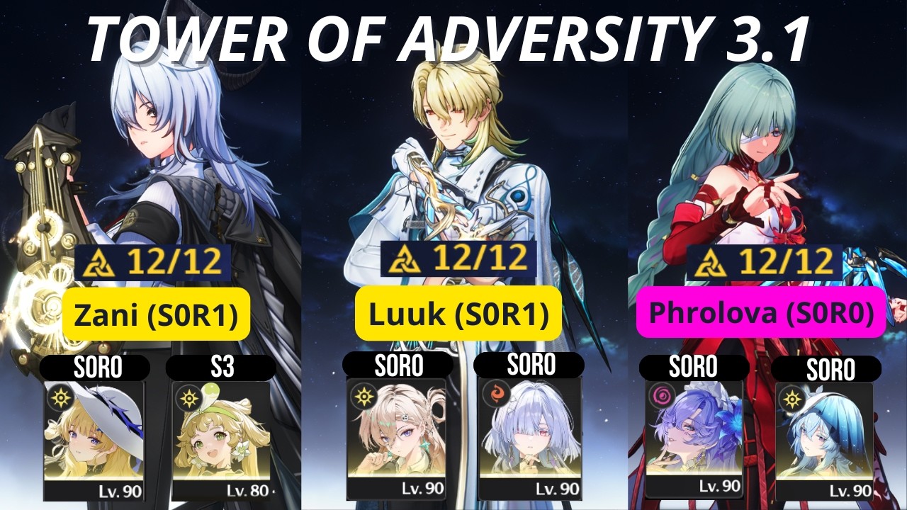 (NEW TOA 3.1) Zani | Luuk | Phrolova - All Bosses Clear | Wuthering Waves