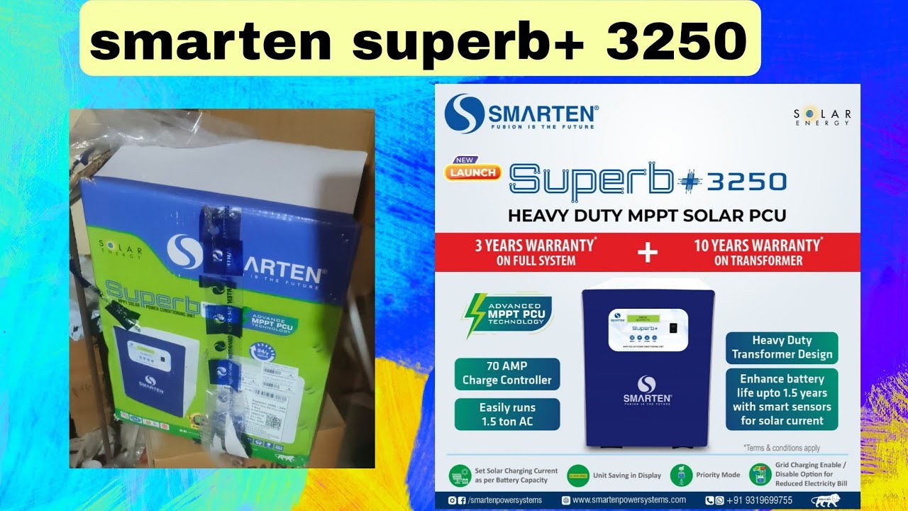 new 2024 smarten superb+ 3250 heavy duty mppt solar pcu | Smarten superb + 3250