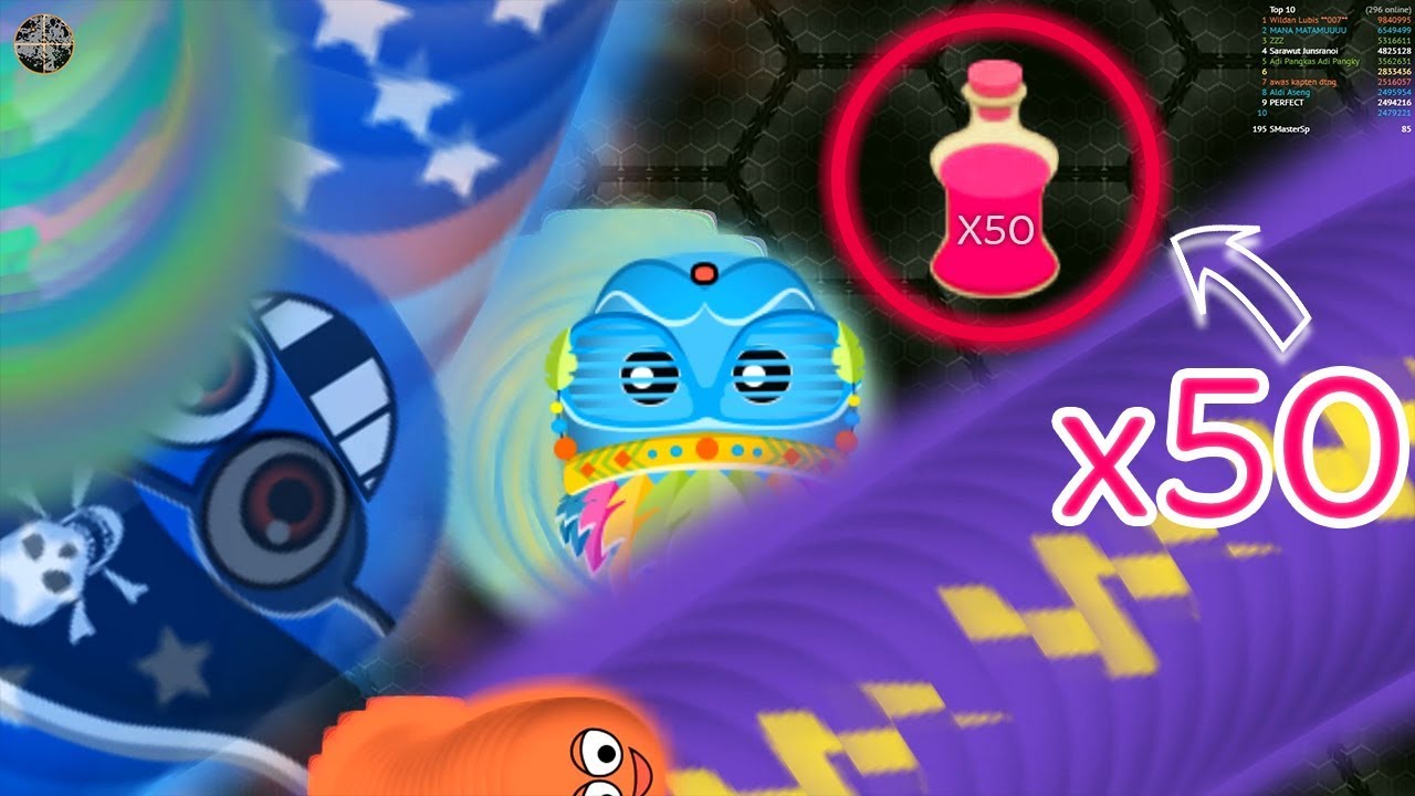 Wormate.io 1 Tiny Monster Worm vs. 1 Giant Donald Trump Worm Epic Wormateio Best Gameplay!
