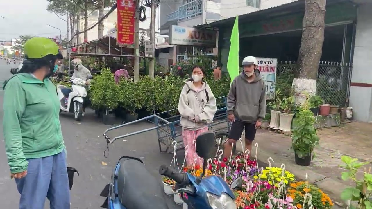 Hoa tết ngày xuân . Lượn 1 vòng chợ hoa sadec đủ loại hoa khoa sắc 