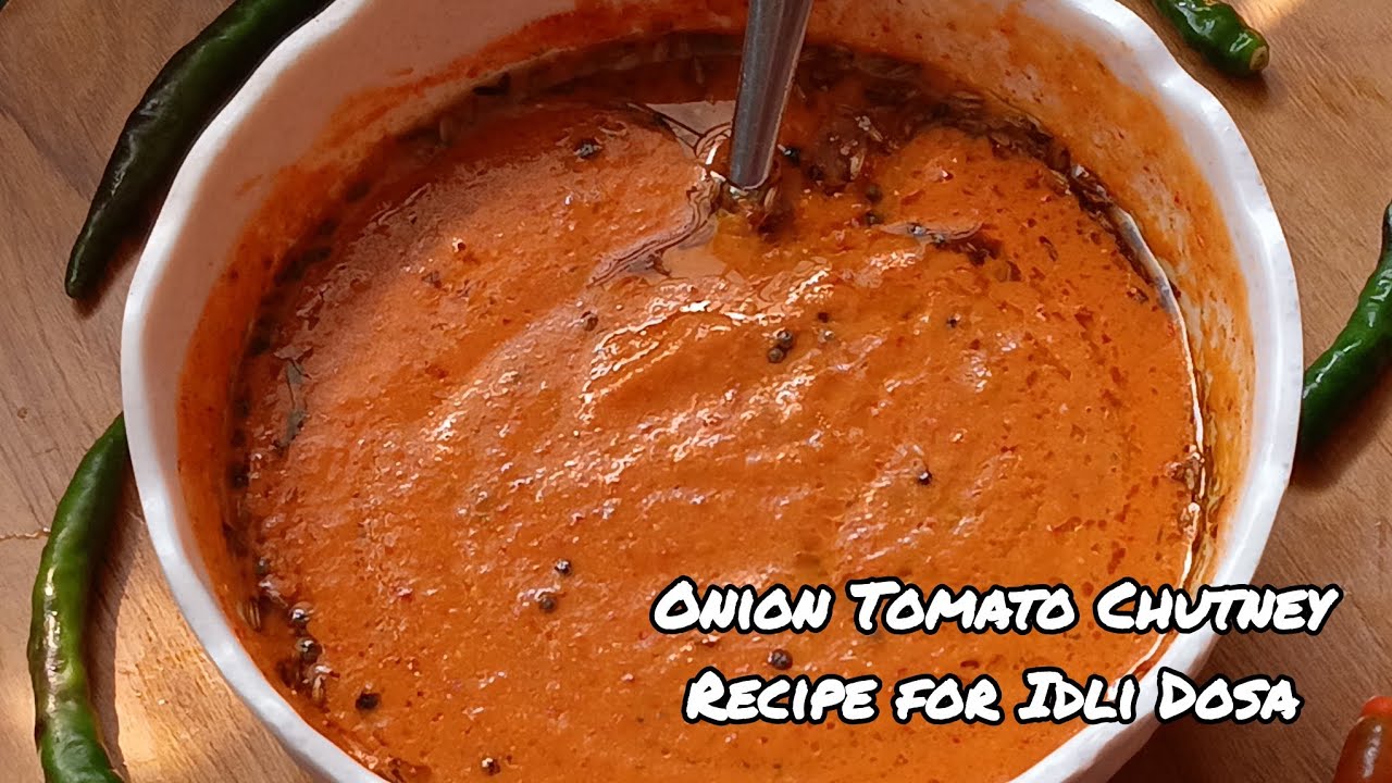 Onion Tomato Chutney Recipe For Idli Dosa | साऊथ इंडियन रेड चटणी | Chutney Without Coconut 