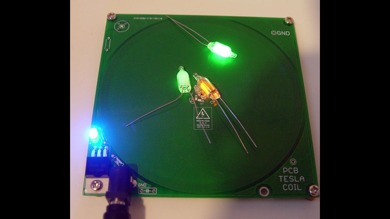 Tesla coil etched on PCB - (part 2.) -v3