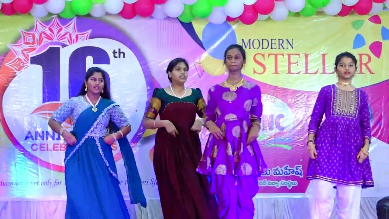 Modern stellar School 16th annual day - 8th Girls