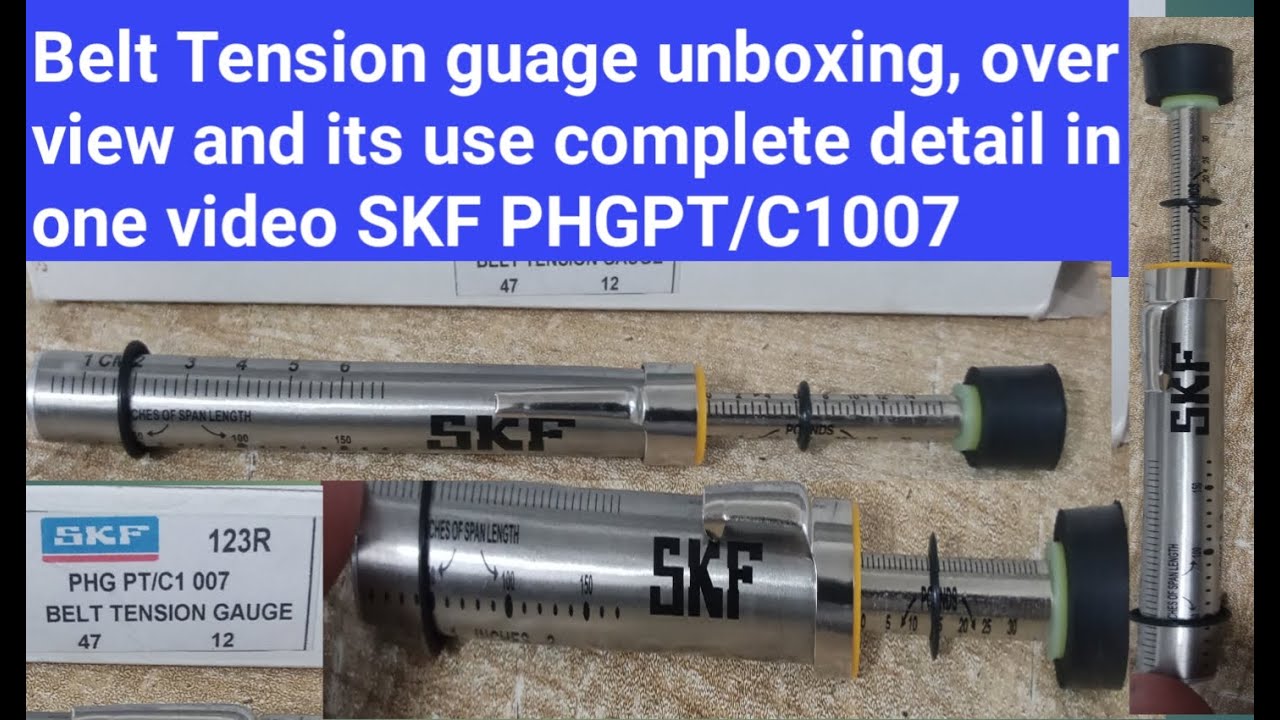 Belt tension gauge unboxing over view and its use complete detail in one video. PHG PT/C1 007 SKF
