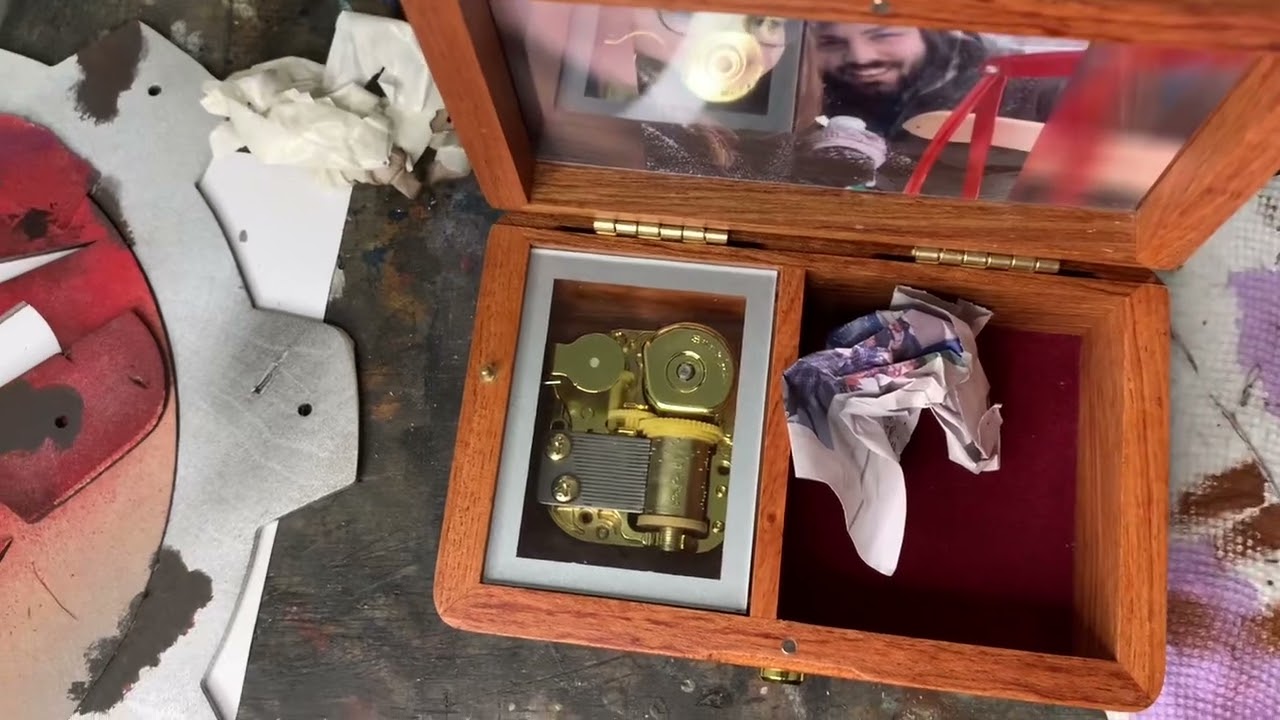 Engraving a music box