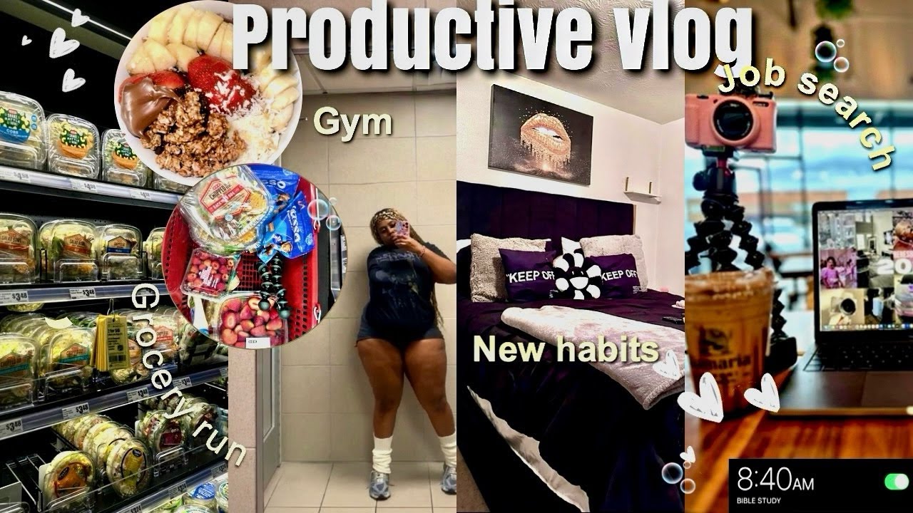 Day in my life of trying to achieve my 2025 goals, friend dates, job search, grocery runs & more