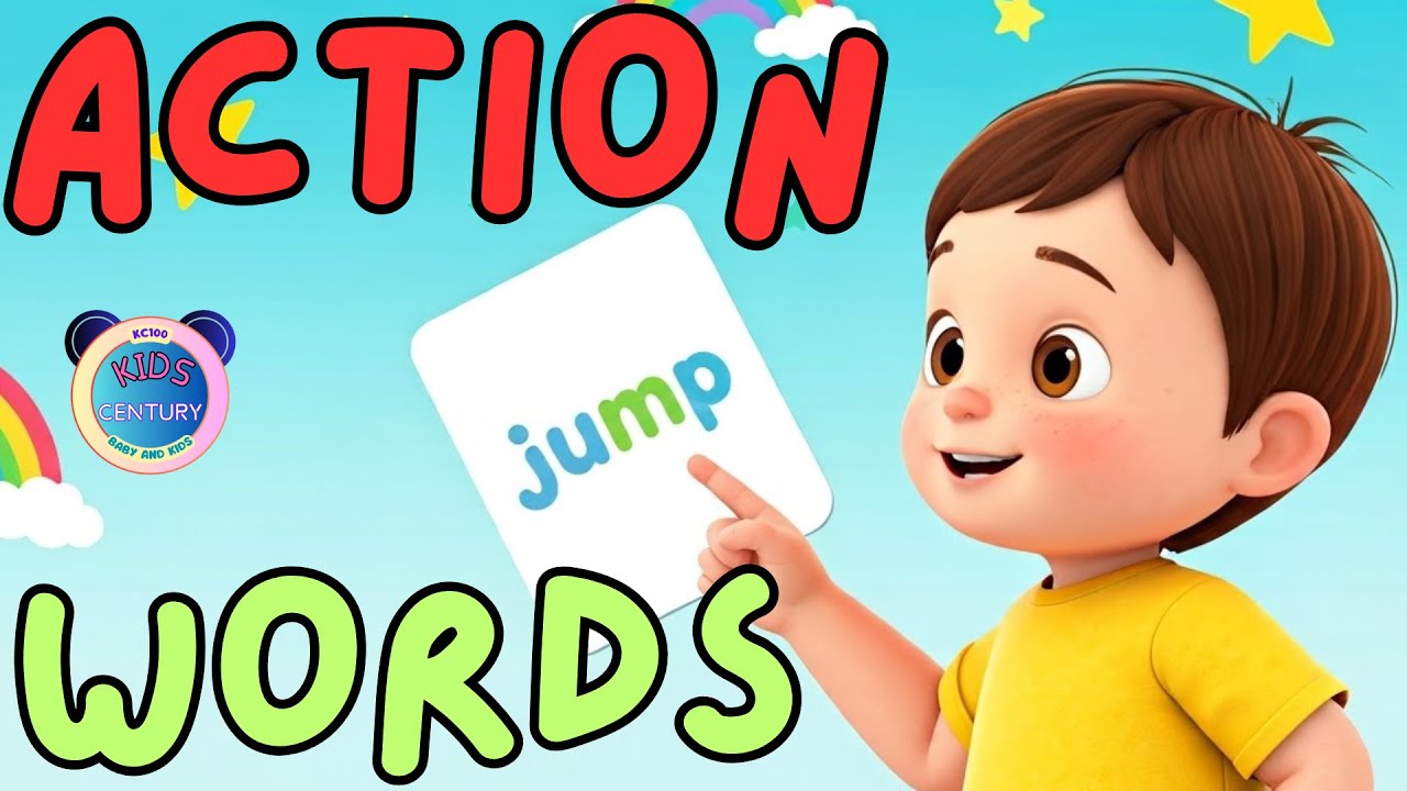 Action Words for nursery kids with action| toddlers fun| Kindergarten learning video| Educational