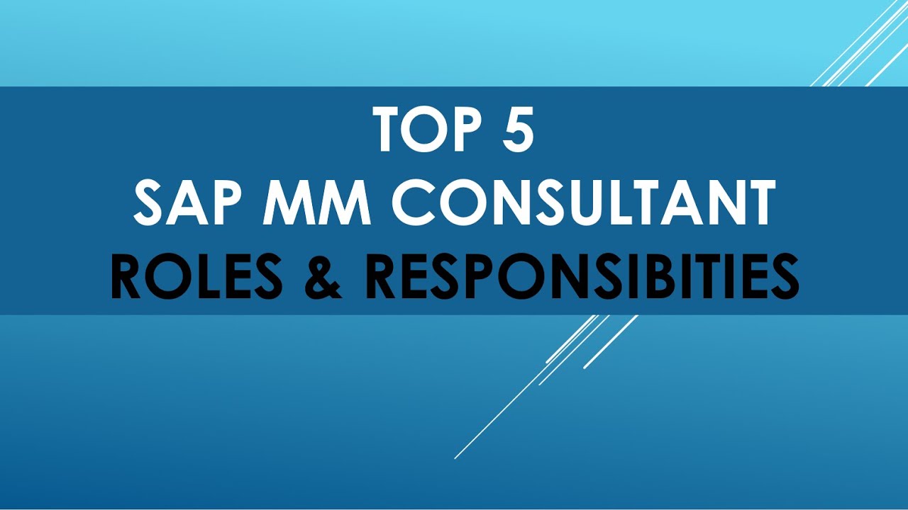 Роли и обязанности консультанта SAP MM | Роли и обязанности консультанта SAP MM на тамильском языке