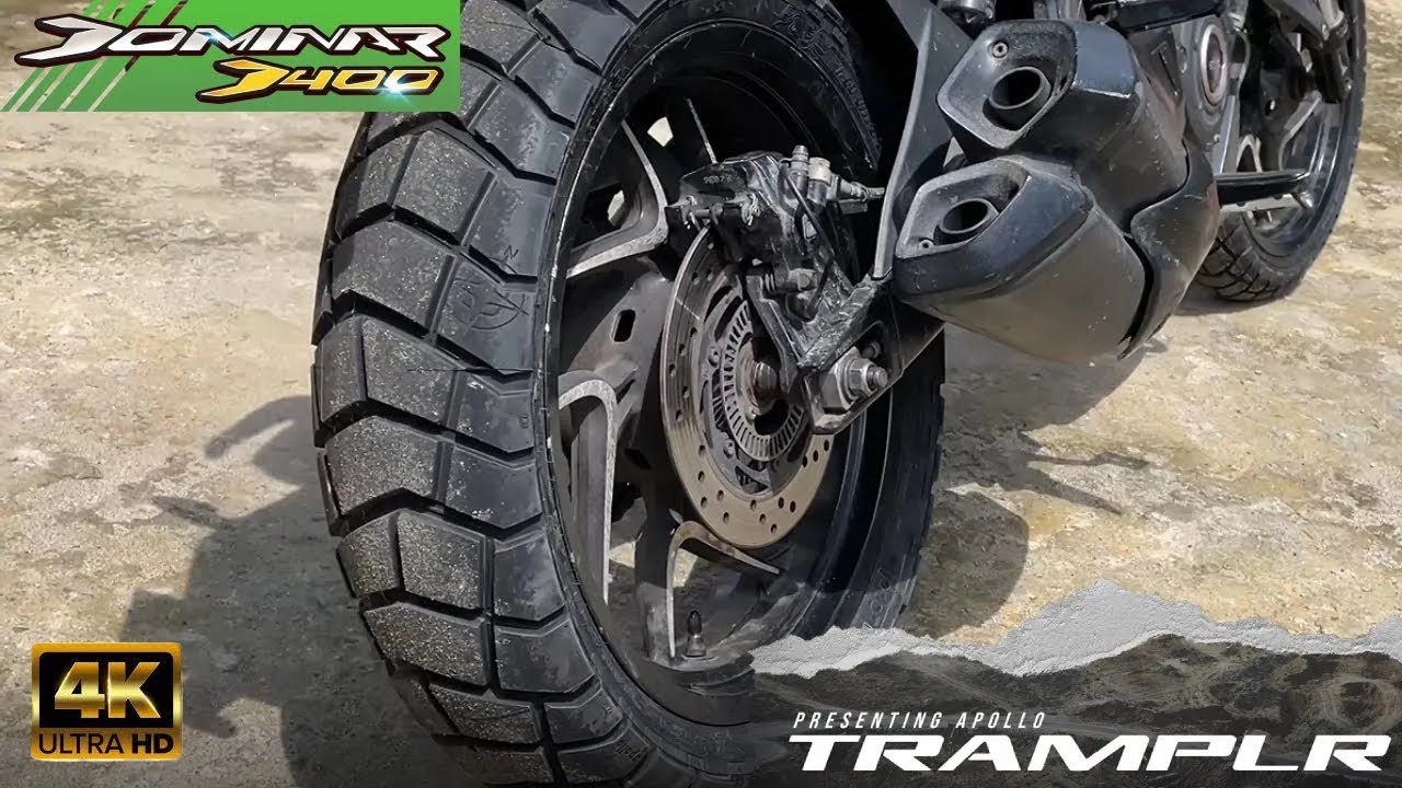 New Apollo Tramplr XR for Dominar 400 | DIY - DomIY | The Muddy Moped Crew |#apollotyre #bajaj