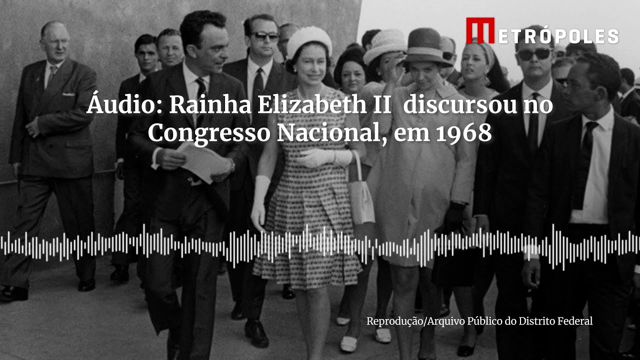 Rainha Elizabeth II discursou no Congresso Nacional, em 1968