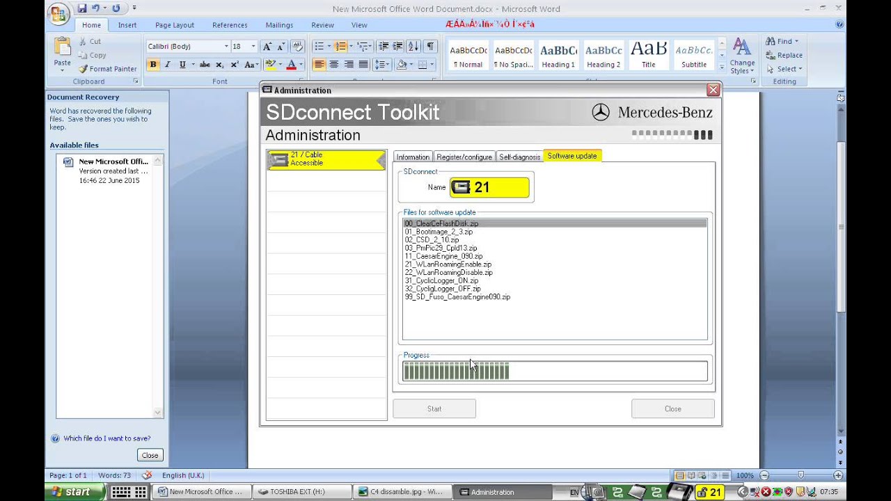 MB Star diagnose C4 firmware update
