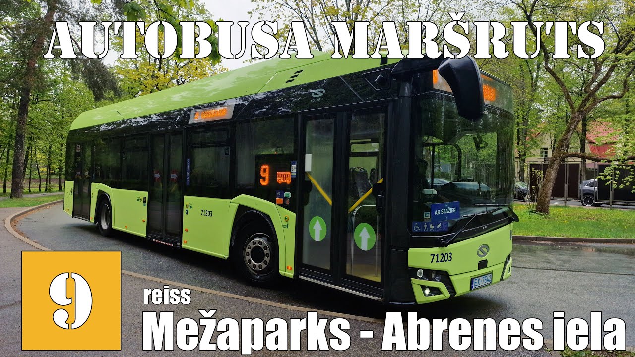 Rīga, Autobusa maršruts №9, Reiss: Mežaparks - Abrenes iela. Timelapse 2x 05.2025