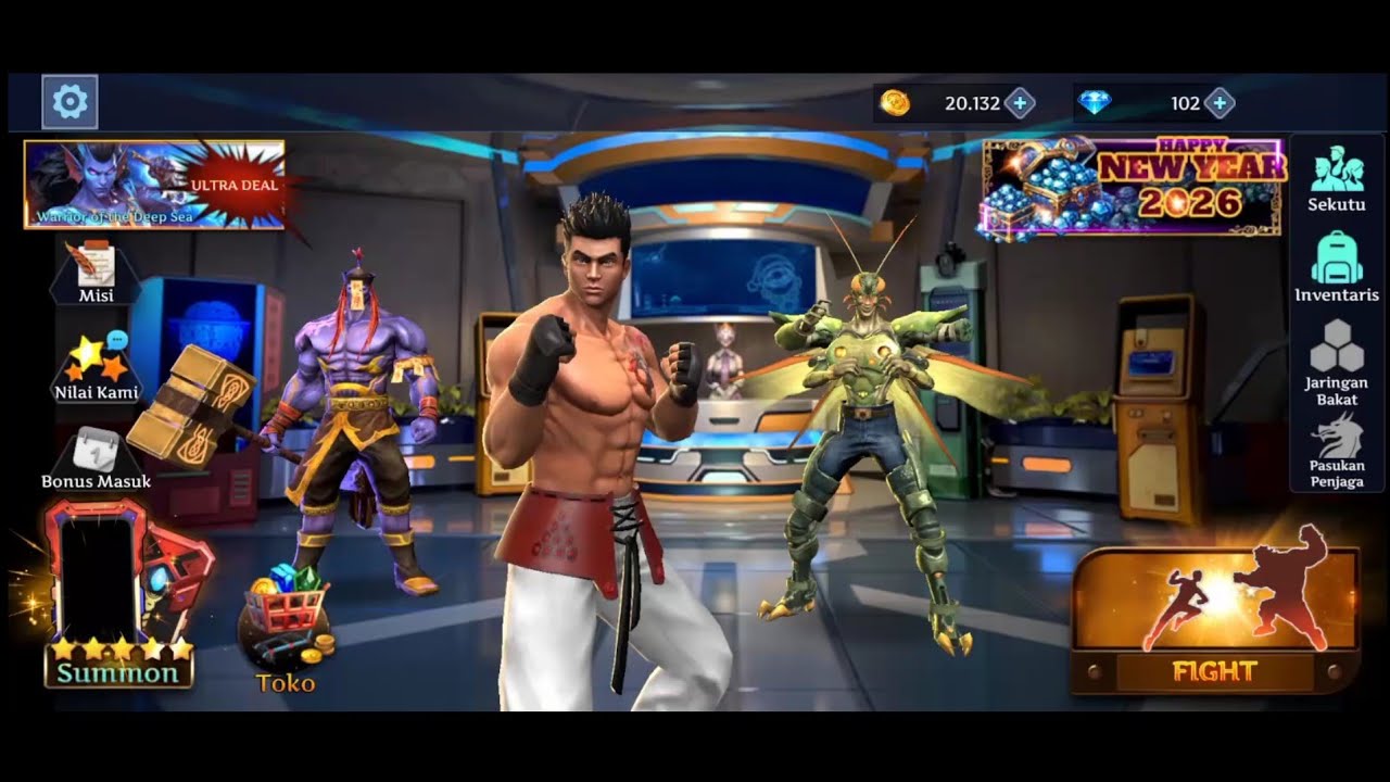 Playing Game Legend Fighter - Mortal Battle