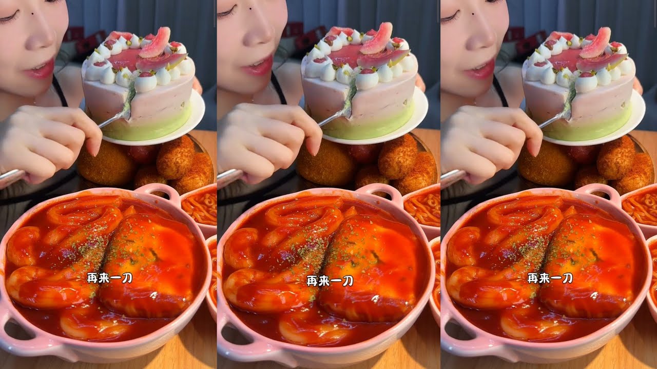 Eat spicy 🔥 🥵 noodles 🍜 with eggs 🤤 🥚 #mukbang #hotpot #yummiestfood