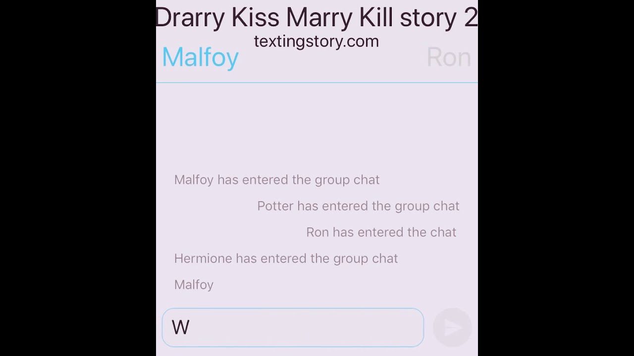 Drarry texting story (kiss marry kill)