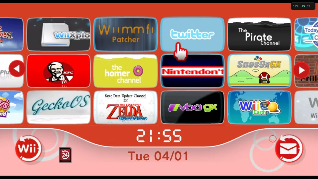Hacked Dolphin Wii Menu 4.3 (Jan 2022)