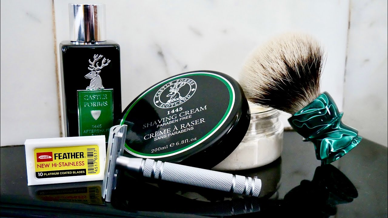 Feather AS-D2 - Feather - Castle Forbes 1445 - Il Marchese Shaving Emerald - Castle Forbes 1445 AB