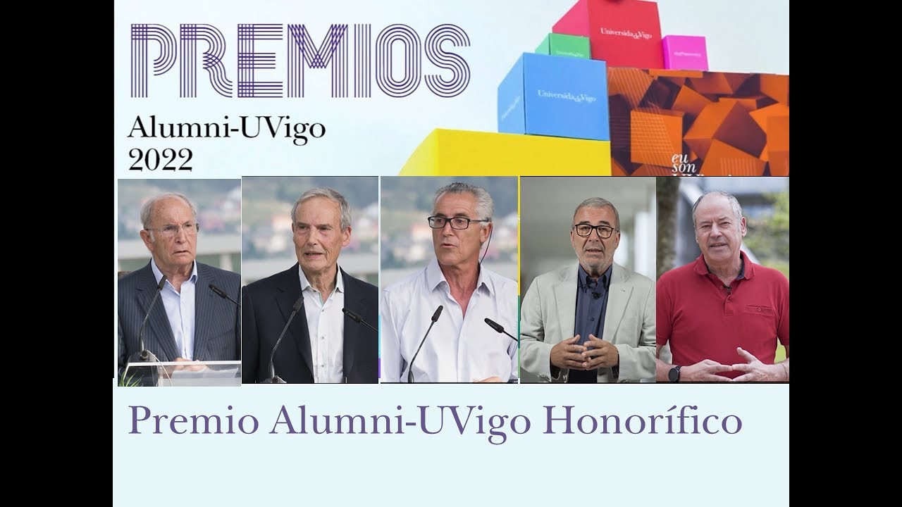 Alumni-UVigo Honor&iacute;fico || Luis Espada, Jos&eacute; A. Rodr&iacute;guez, Domingo Docampo, Alberto Gago e Tano Mato