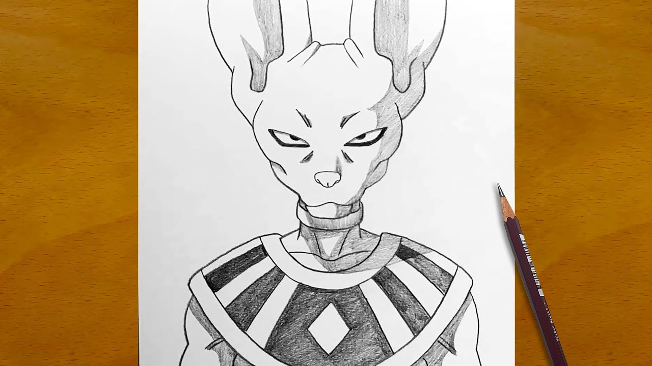 Как нарисовать лицо Бируса шаг за шагом | Dragon Ball Super