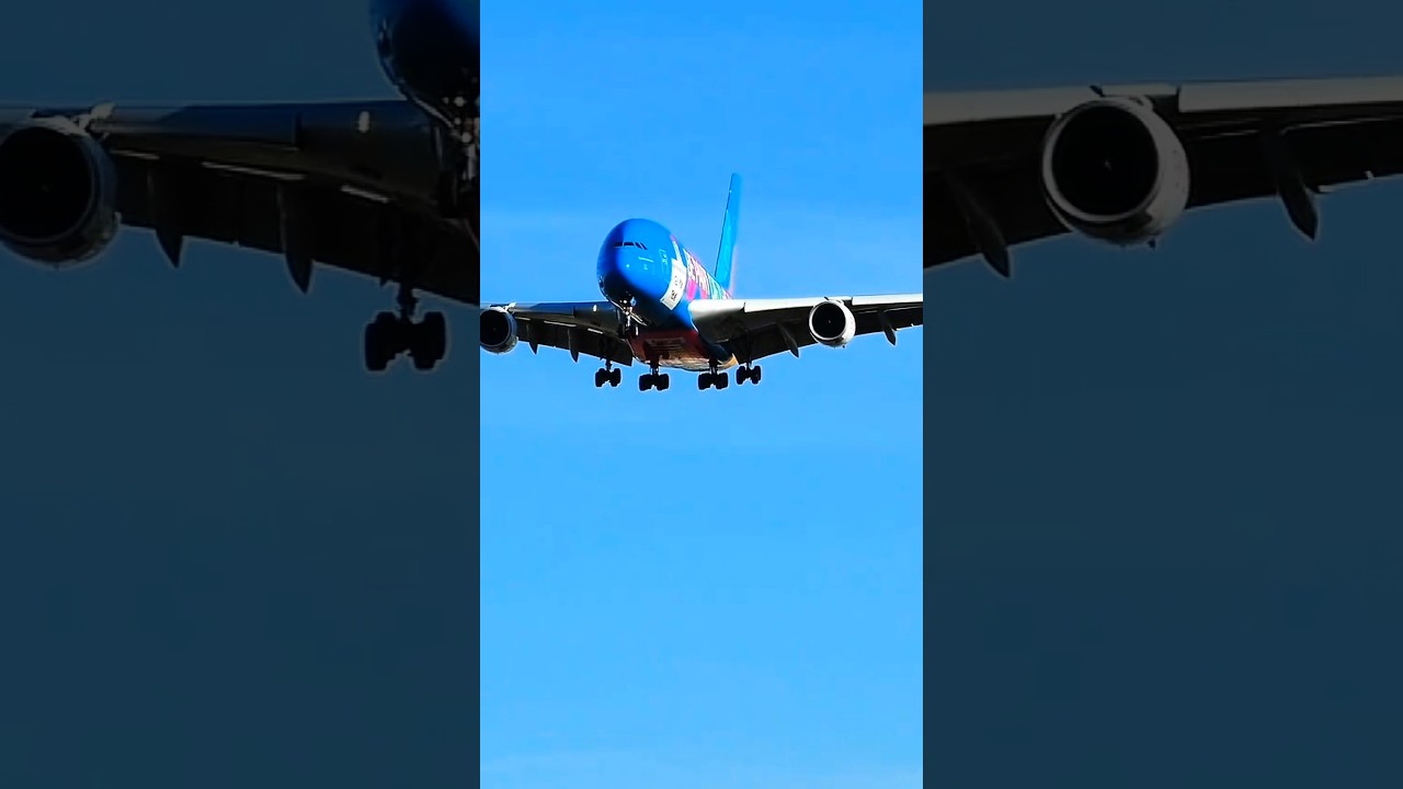 Emirates Airbus A380 King of the Sky Landing Amazing view ✈️🇦🇪😱 