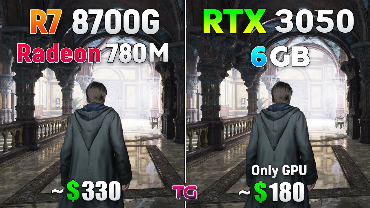 RTX 3050 6GB vs Ryzen 7 8700G (Radeon 780M) - Test in 8 Games