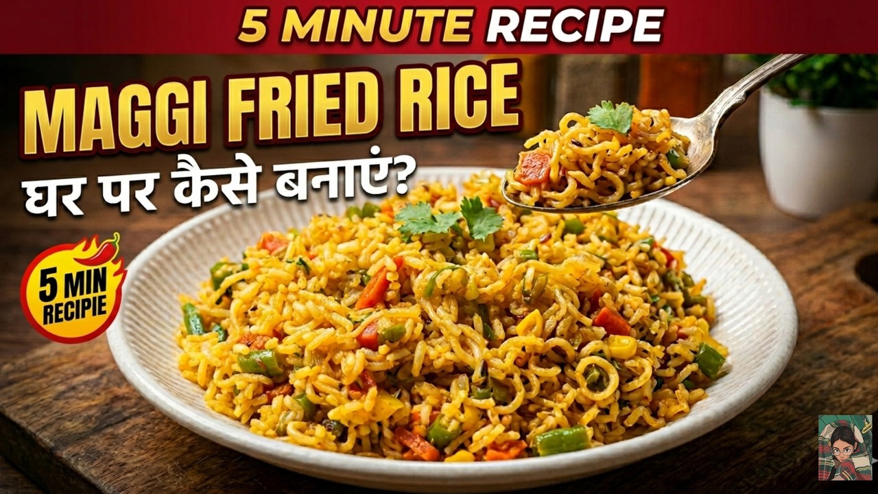 झटपट बनने वाली देसी वेज मैगी फ्राइड राइस 🍚|Desi Veg Maggi fried Rice 🤗 #MaggiFriedRice #VegFriedRice