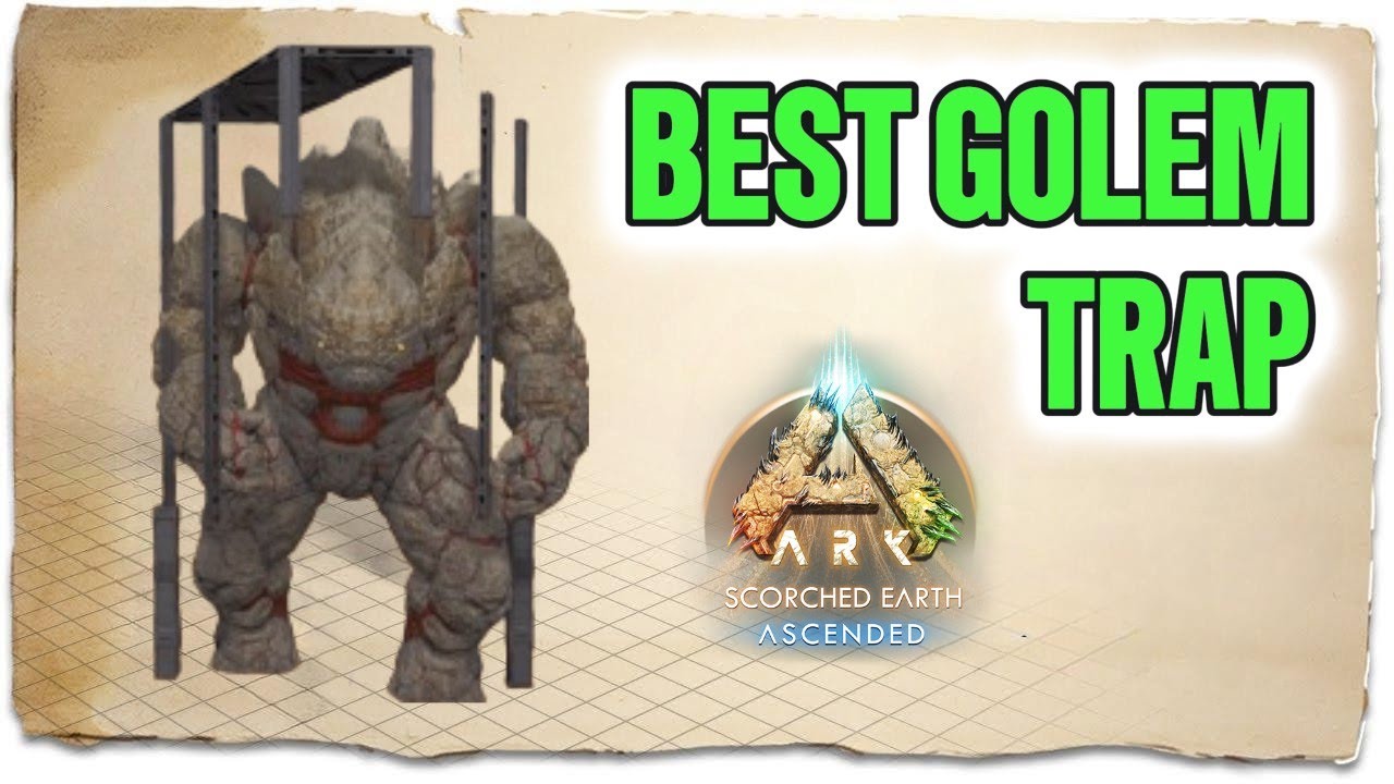 How to build the cheapest golem trap | Easiest method | ARK Ascended Scorched Earth