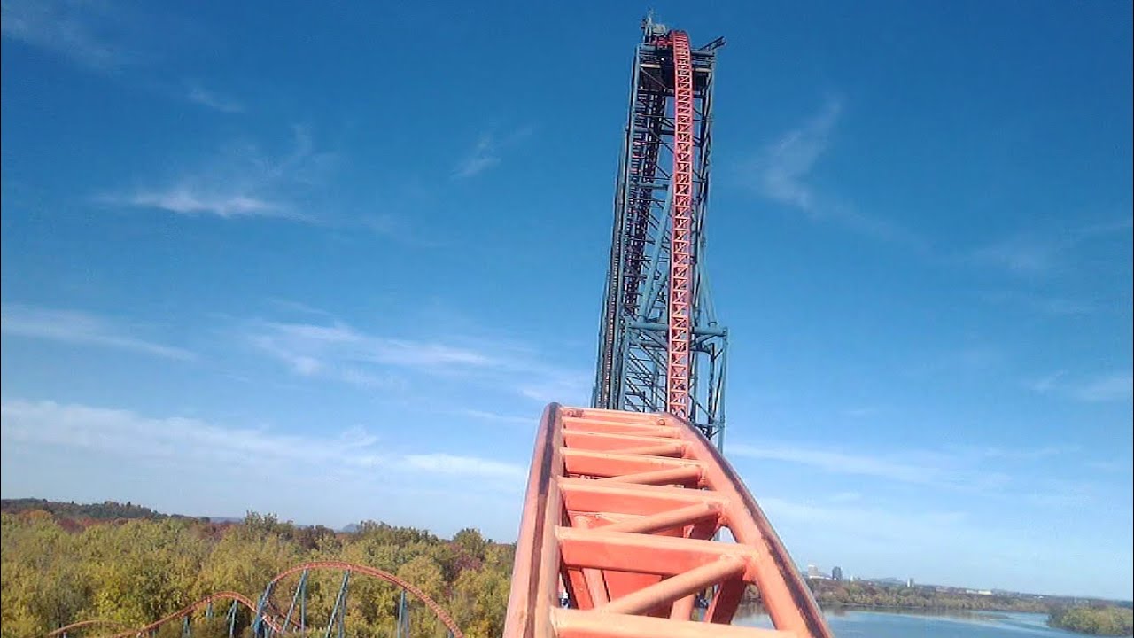 Superman The Ride POV Thrilling Intamin Mega Coaster Six Flags New England, Agawam Massachusetts