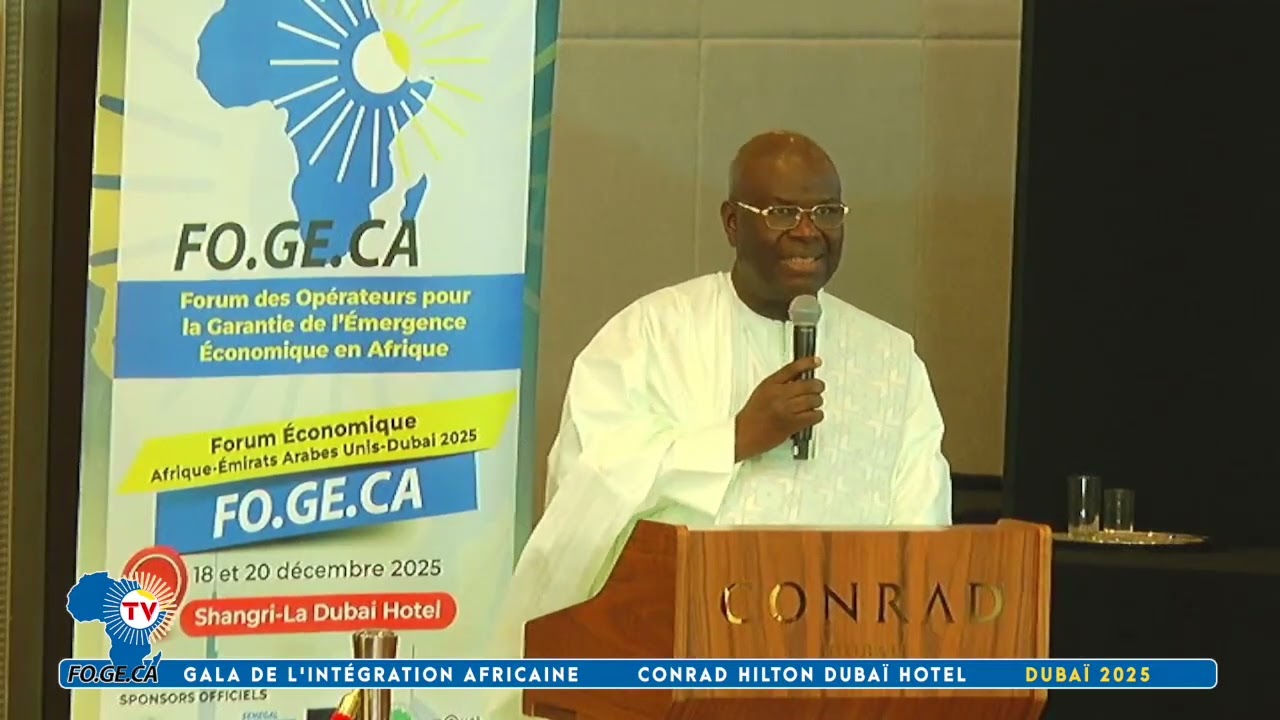 FOGECA 2025 à Dubaï : Cérémonie d’Ouverture du Gala Économique, Discours du PDT FOGECA AMADOU DIAGNE