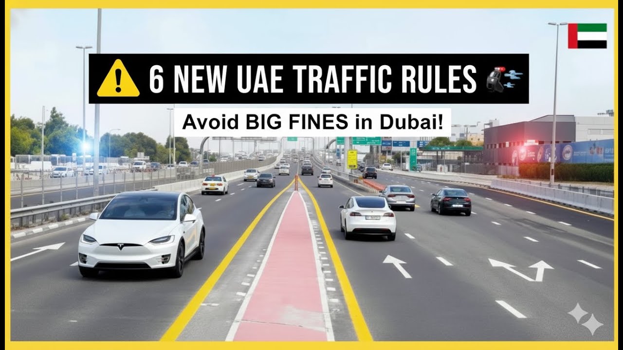 UAE Traffic Rules 2025 | Left Lane Rules in Dubai Explained 🇦🇪 | Avoid Big Fines!