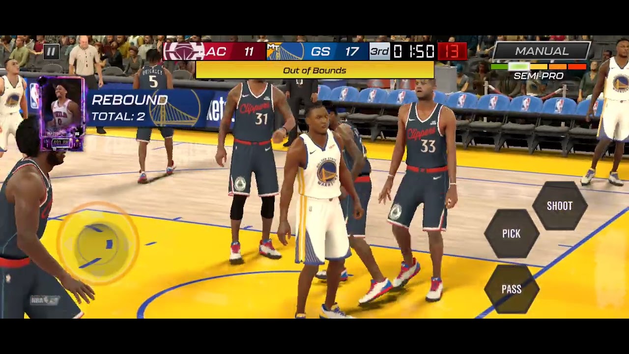 Playing 2k mobile 📲
