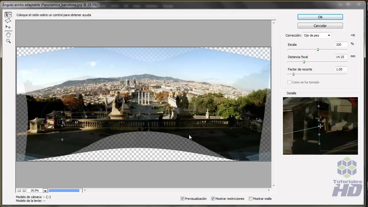 Corrección angular en fotografias panorámicas