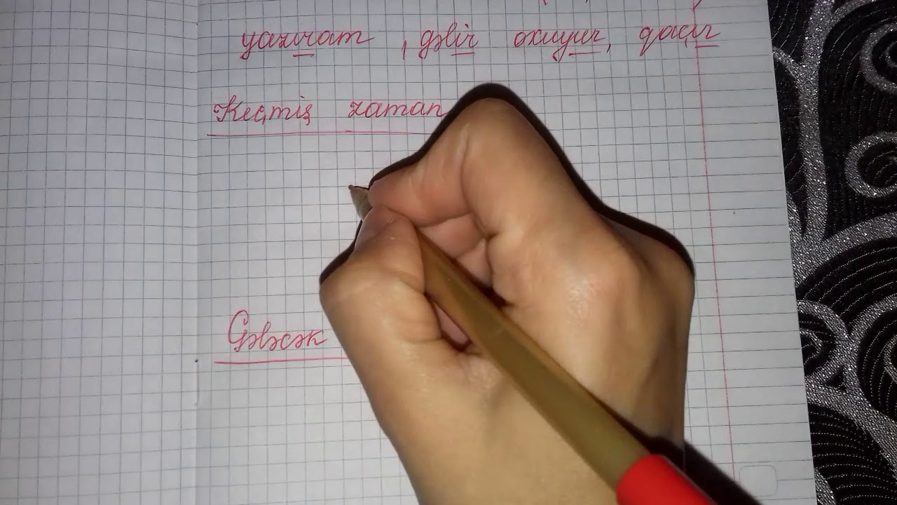 Hərəkət bildirən sözlər(fel) indiki, keçmiş və gələcək zamanda