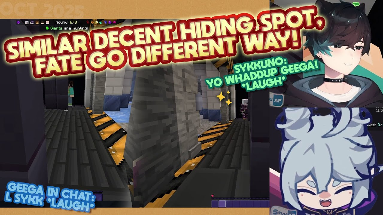 Sykkuno and Geega find a SIMILAR DECENT HIDING SPOT... but their fates go OPPOSITE WAYS!