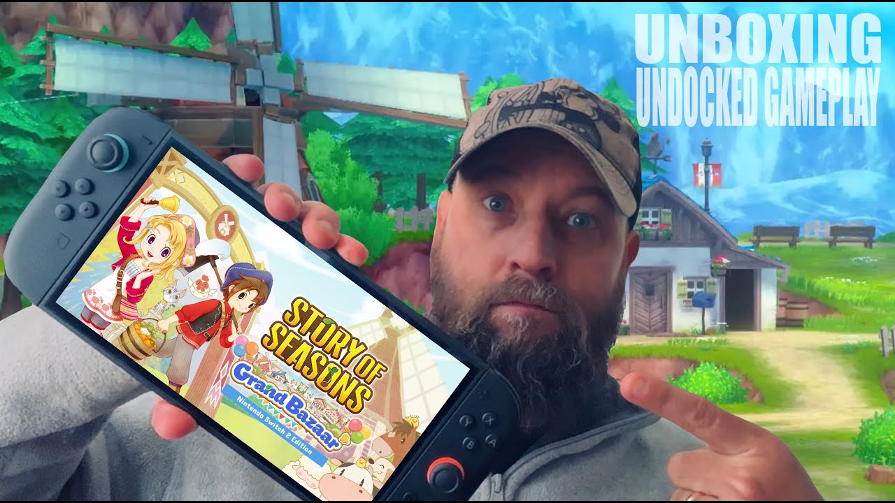 Story of Seasons Grand Bazaar Nintendo Switch 2 unboxing and undocked gameplay