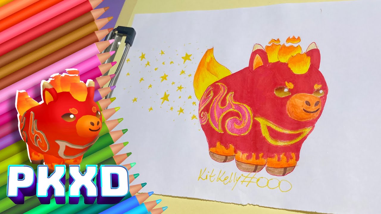 Como Desenhar CAVALO FLAMEJANTE @PKXDUniverse 