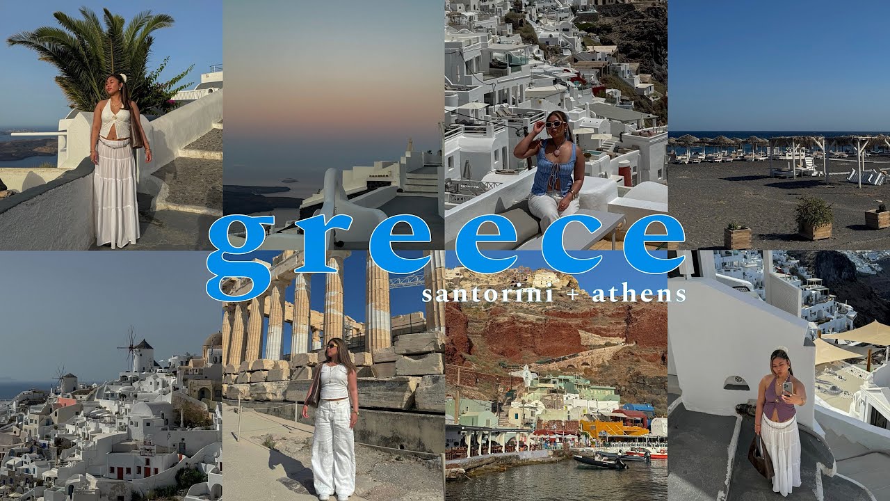 greece vlog | santorini, a day in athens, lots of caldera views + more!