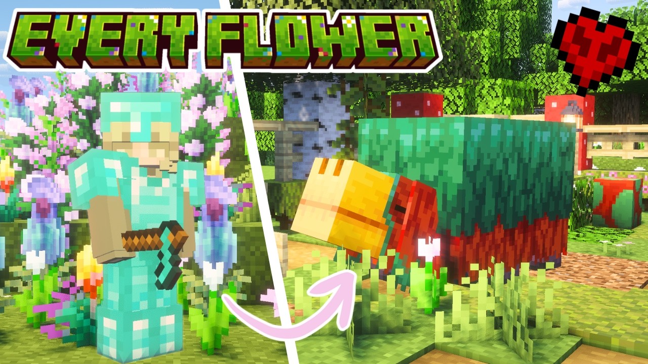 I Collected EVERY FLOWER In Hardcore Minecraft!