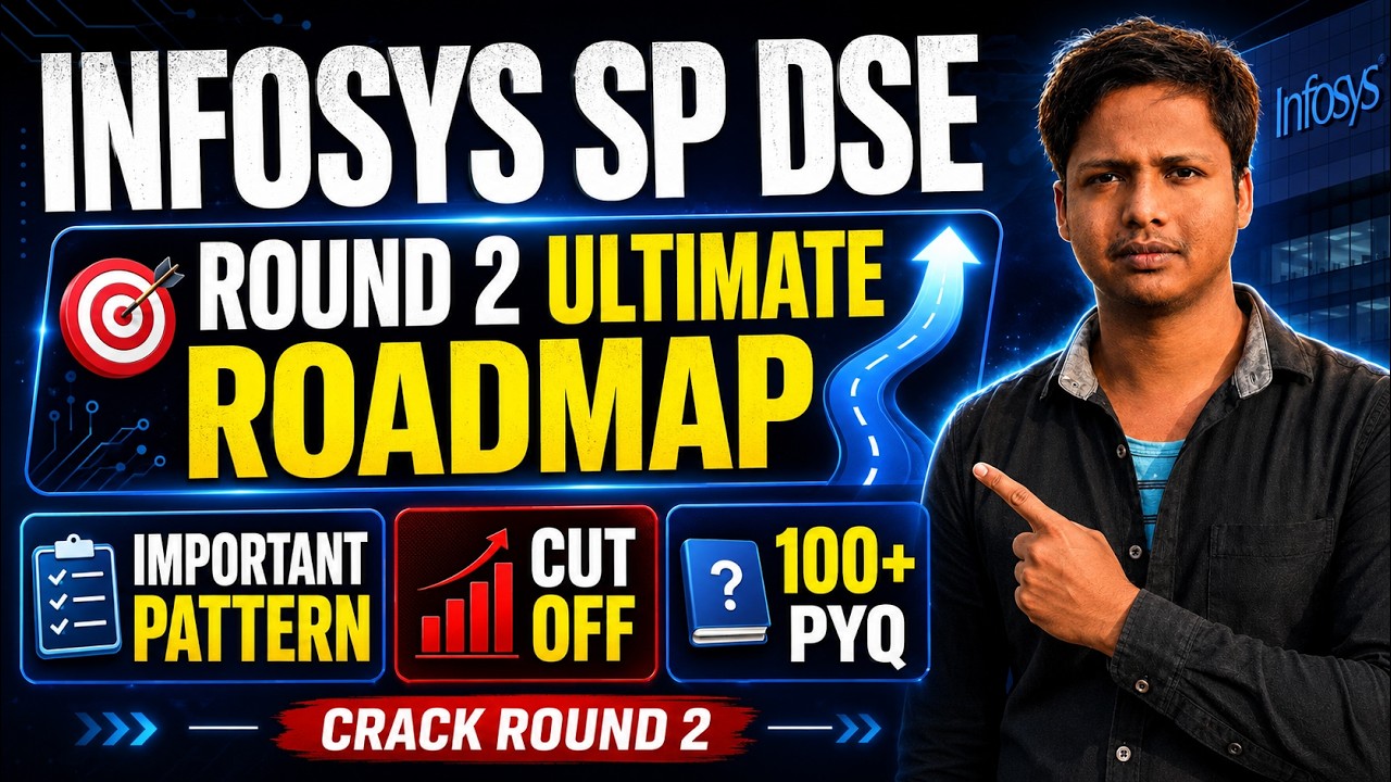 Infosys SP DSE Round 2 Ultimate Roadmap 2026 | Exam Pattern, Cutoff & 100+ PYQs