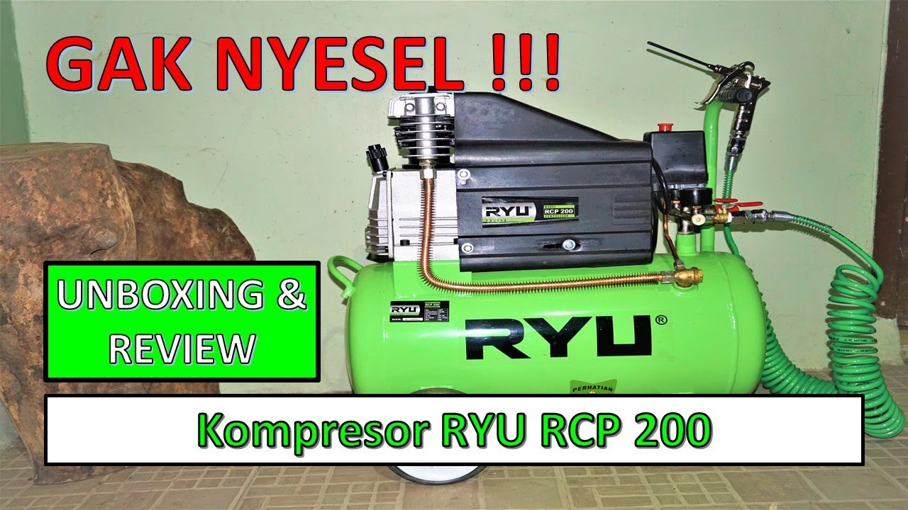 REVIEW KOMPRESOR ANGIN RYU RCP 200 | Review Power Tool