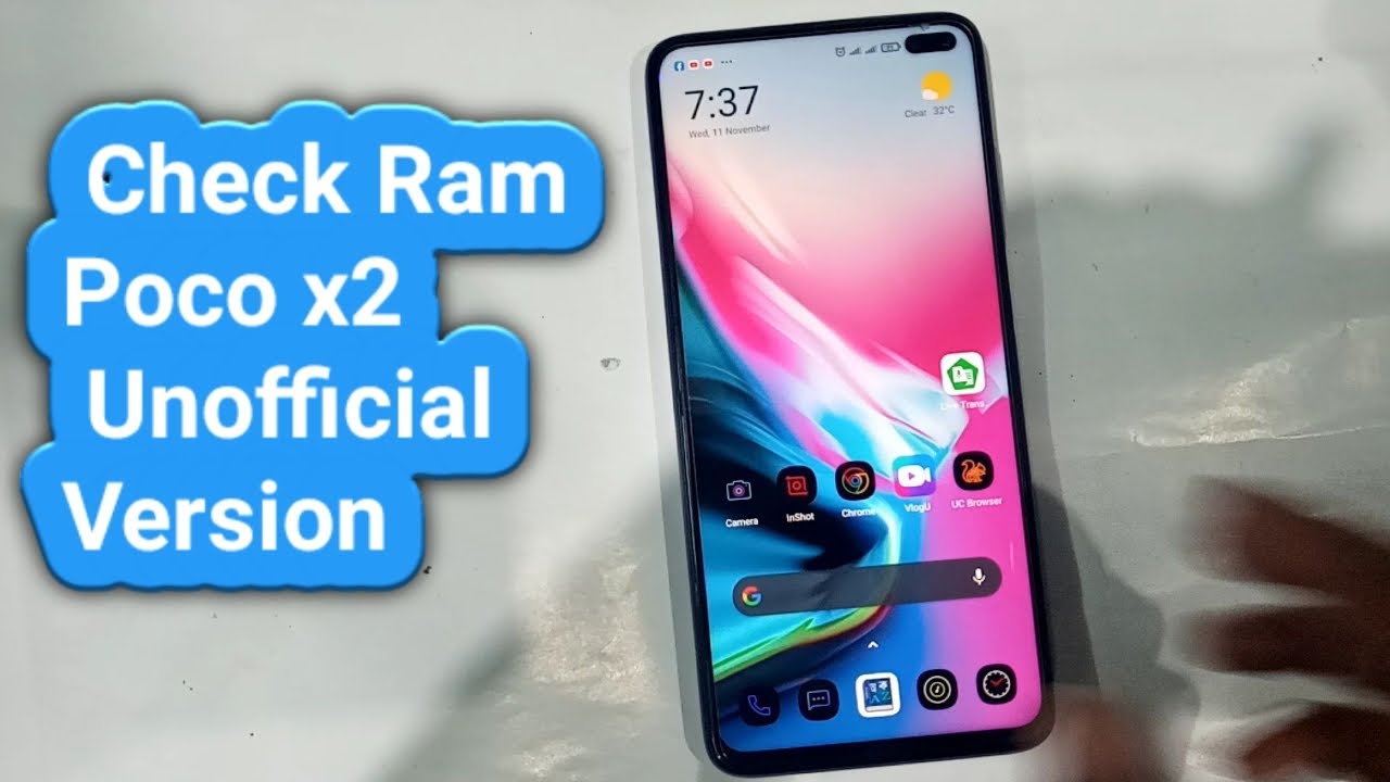 How to check ram poco x2 unofficial version