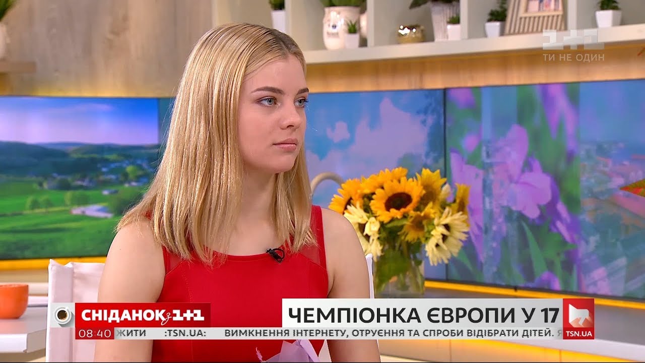 Спортсменка София Лискун - гостья студии Сніданку з 1+1