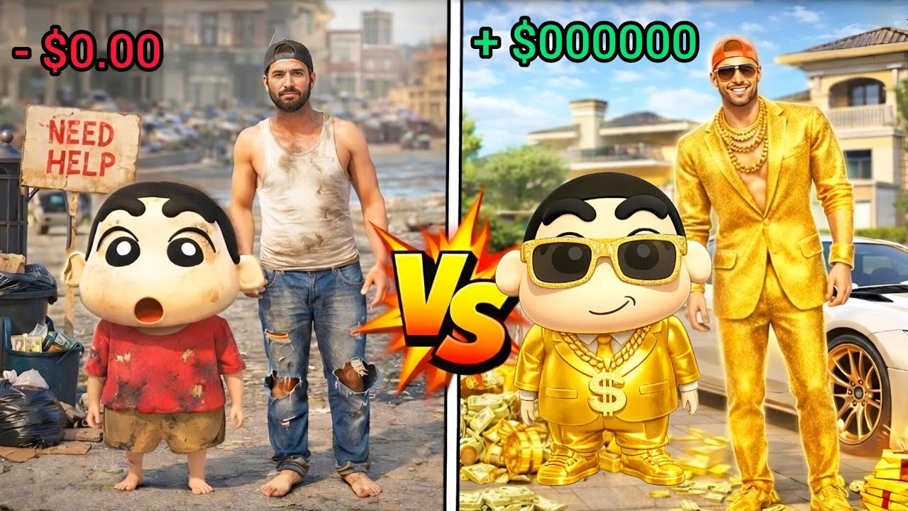 Gareeb Se Bane Amir 😱 🤯Franklin & Shinchan Ki Kismat badal Gayi | Indian theft auto Simulator game