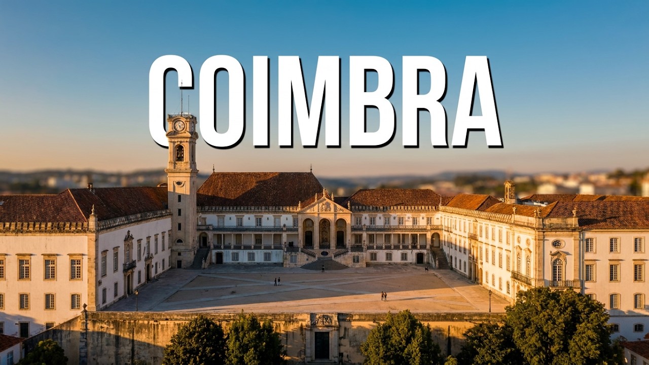 Aerial view of Coimbra - Portugal - 4K UHD