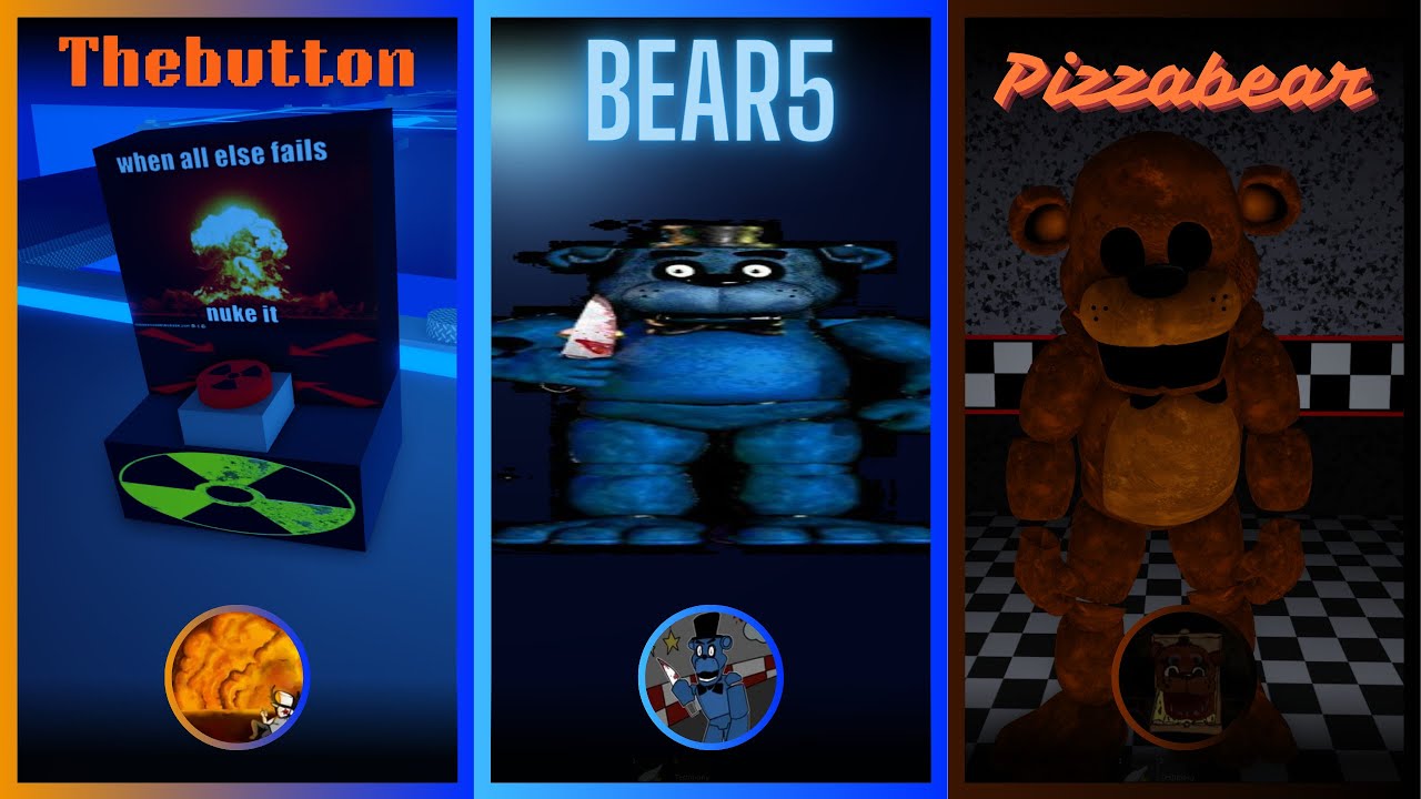 Midnight Horrors - April Fools 2024 - Surviving BEAR5, Pizzabear, and Thebutton