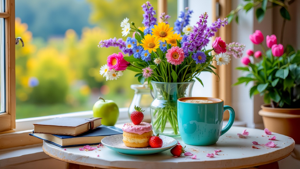 Sweet June Bossa Nova ☕ Relaxing Spring Morning Coffee with Positive Jazz Background Music to Sleep