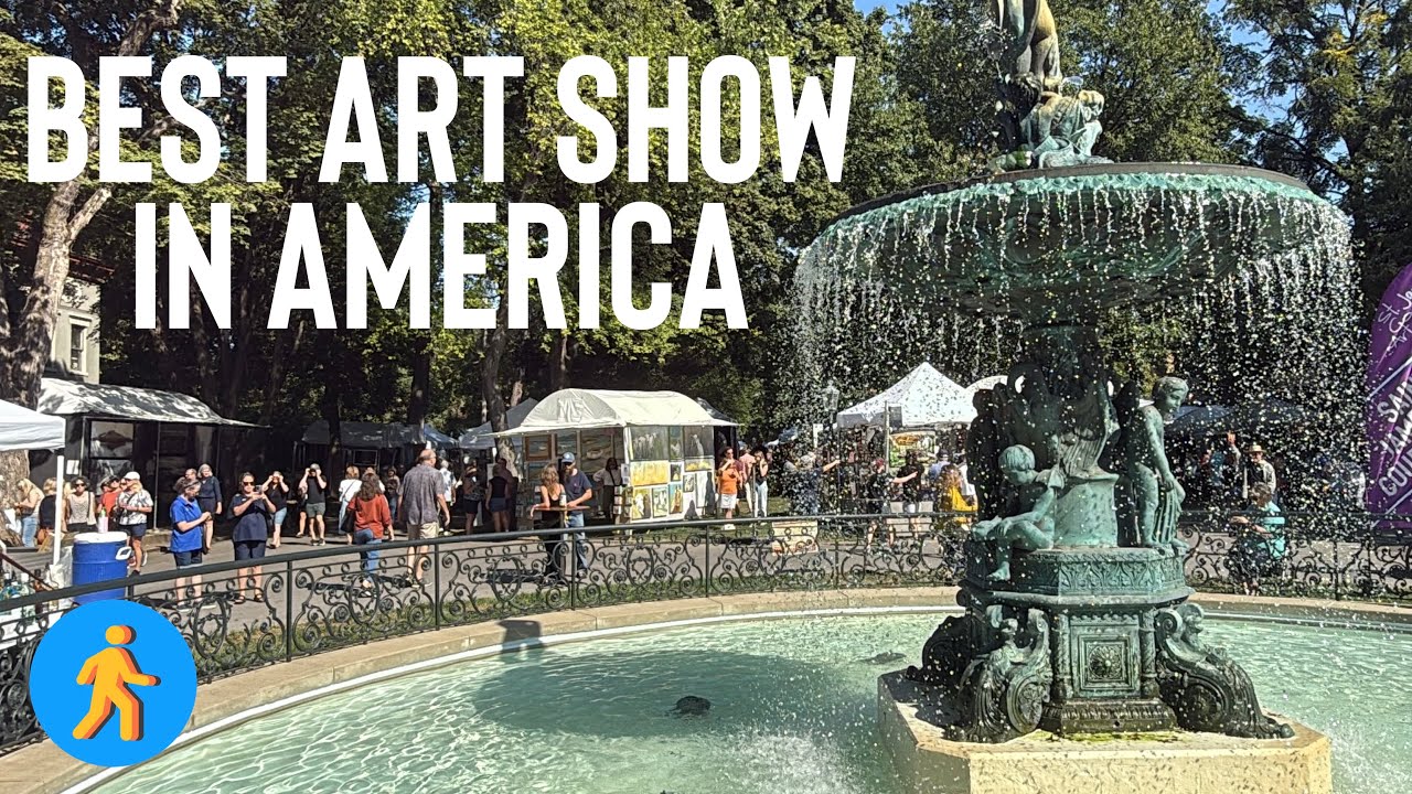 Посещение художественной выставки St. James Court в Луисвилле, Кентукки, 2025 г.