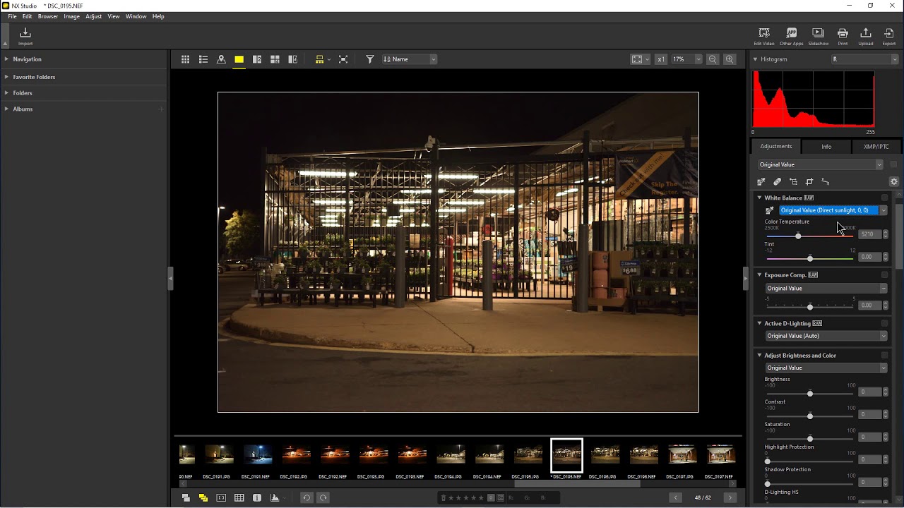 Nikon NX Studio — как настроить баланс белого в NX Studio