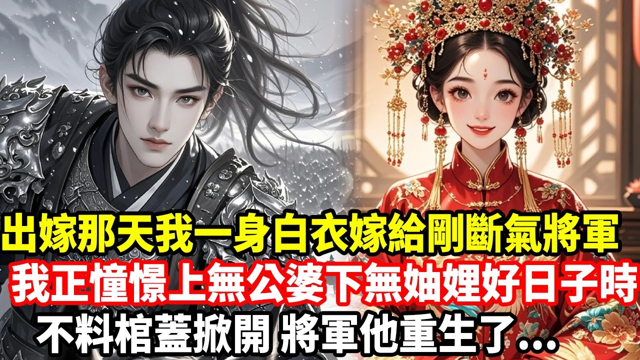 出嫁那天我一身白衣嫁給剛斷氣將軍，我正憧憬上無公婆下無妯娌好日子時，不料棺蓋掀開，將軍他重生了......