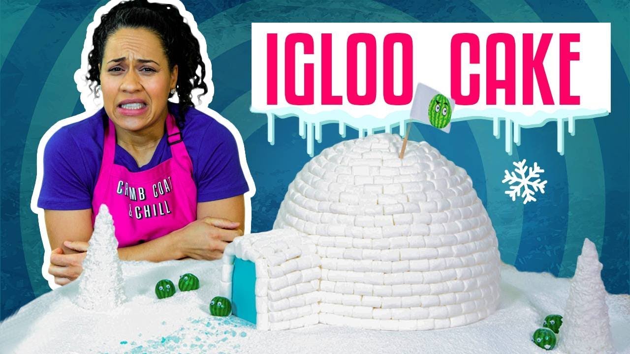 How To Make An IGLOO Out Of Chocolate CAKE & Mini MARSHMALLOWS | Yolanda Gampp | How To Cake It
